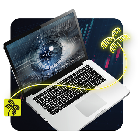 Notebook com olhar digital